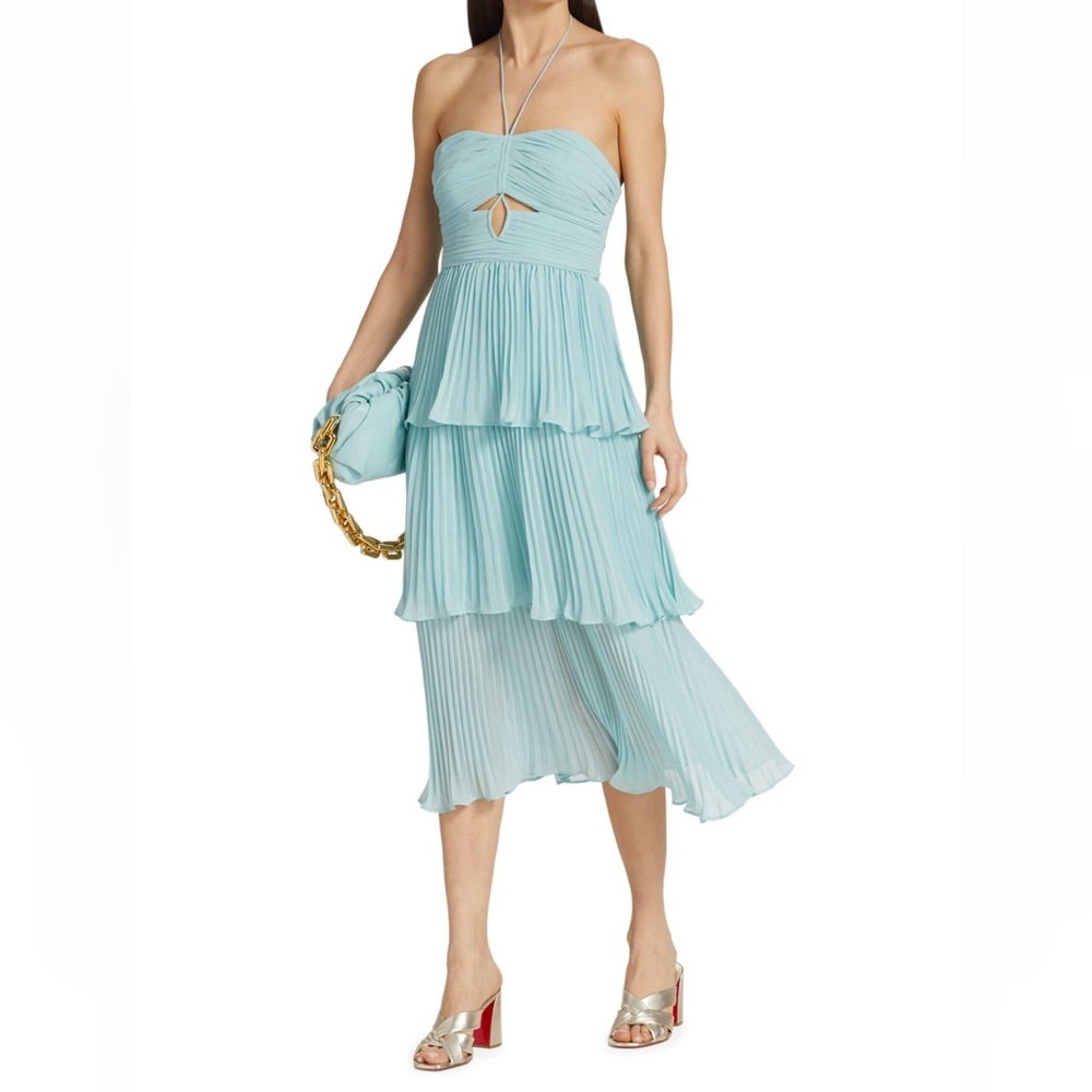 NWT 🔥🔥 Self Portrait Chiffon Midi Dress - Picture 9 of 14